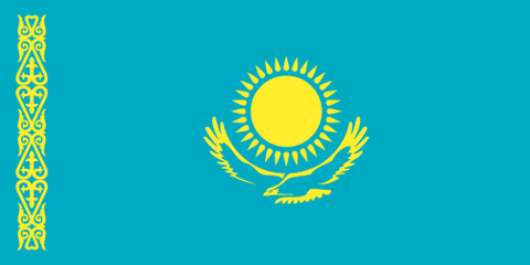 Flag: Kazakhstan